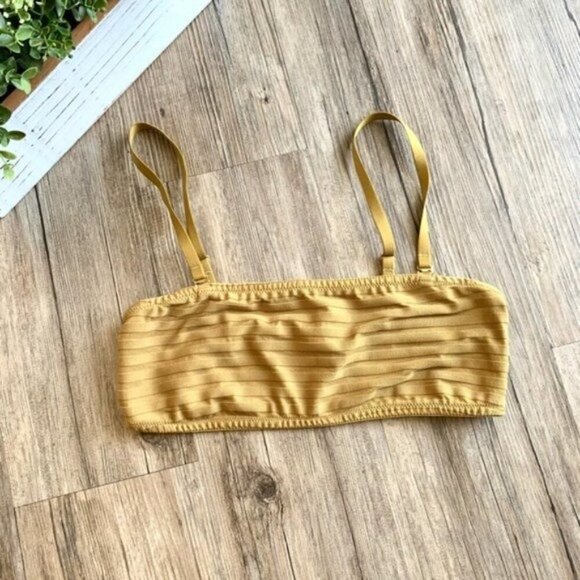 Madewell Gold Mustard Bandeau Removeable Straps - Picture 4 of 8